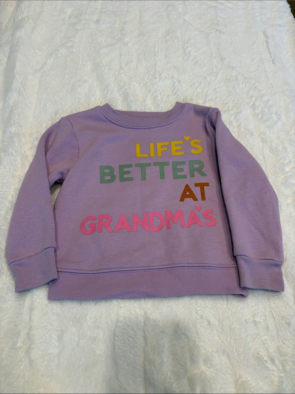 Garanimals Lavender Sweatshirt with Colorful Lettering 18 mos